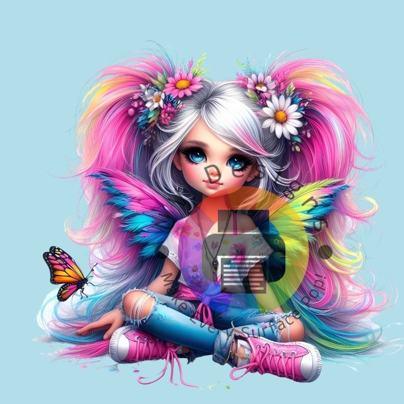 Roze vlinder meisje nr 4