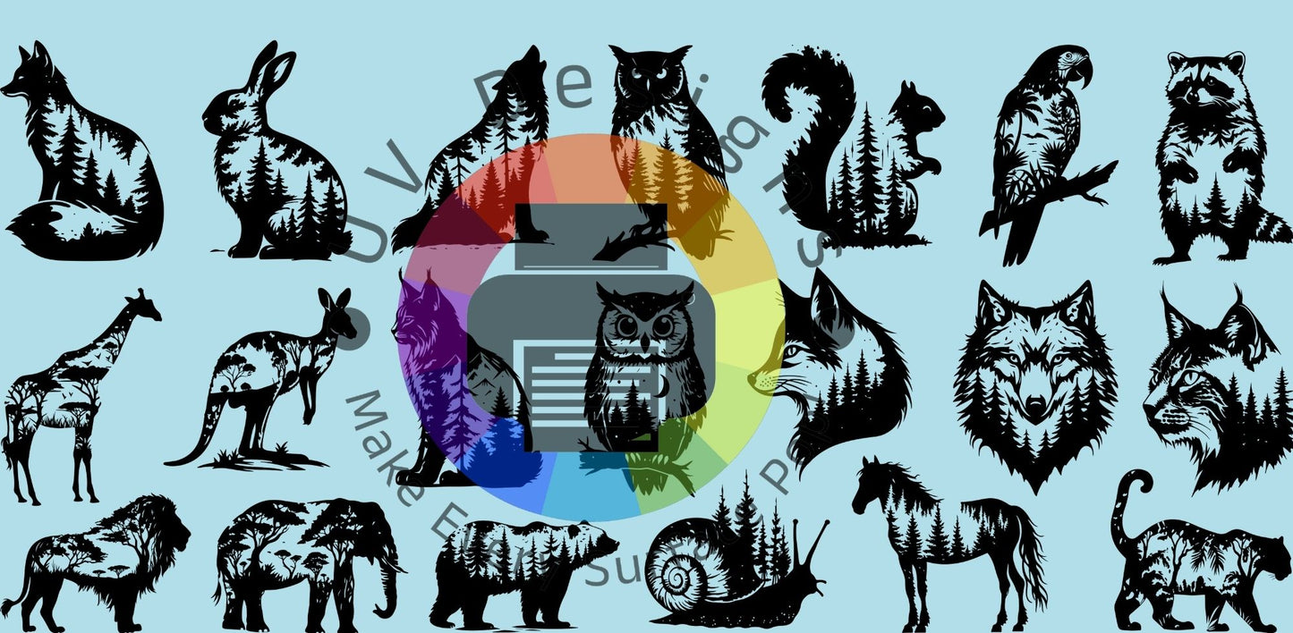 16oz Dieren - natuur - zwart 4cm