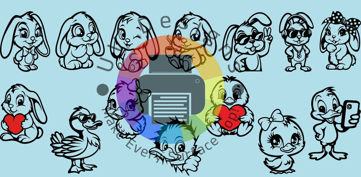 16oz Bunny - Duck - zwart 4cm