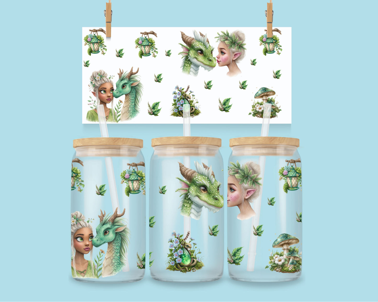 16oz Dragon forest - green nr 1