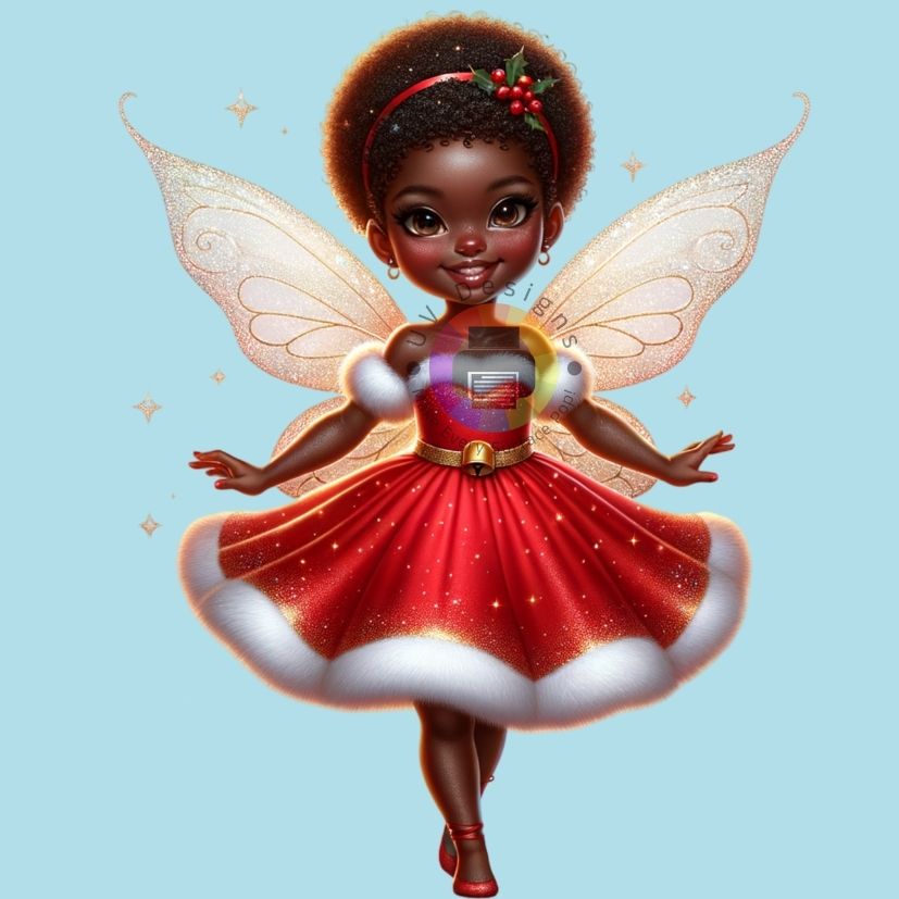 12 cm Afro Christmas fairy no. 6