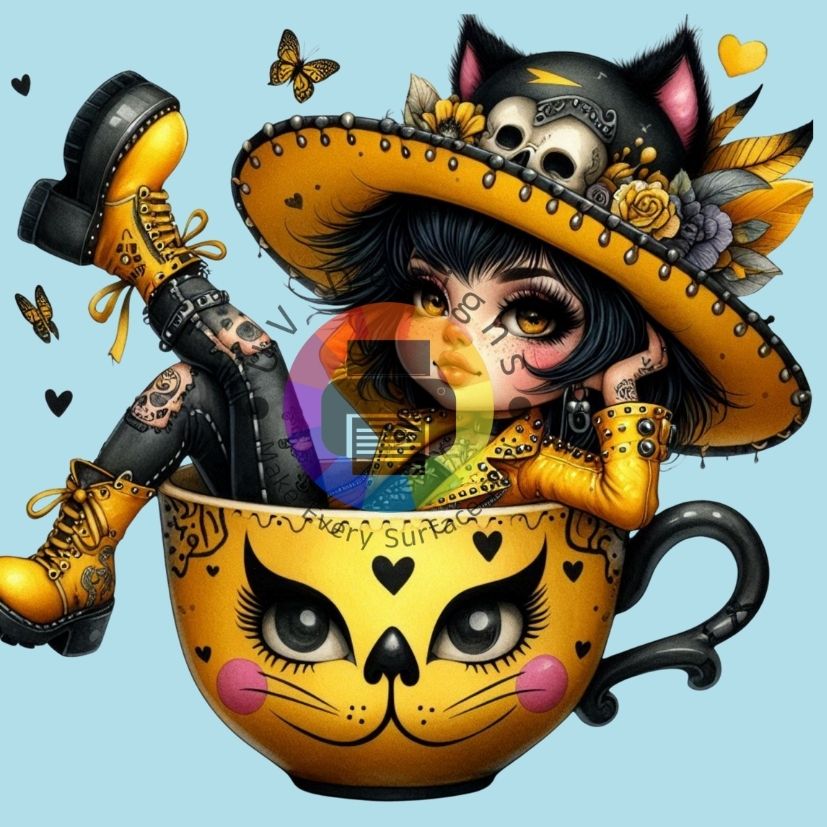 Gothic gnome meisje - Geel nr 3