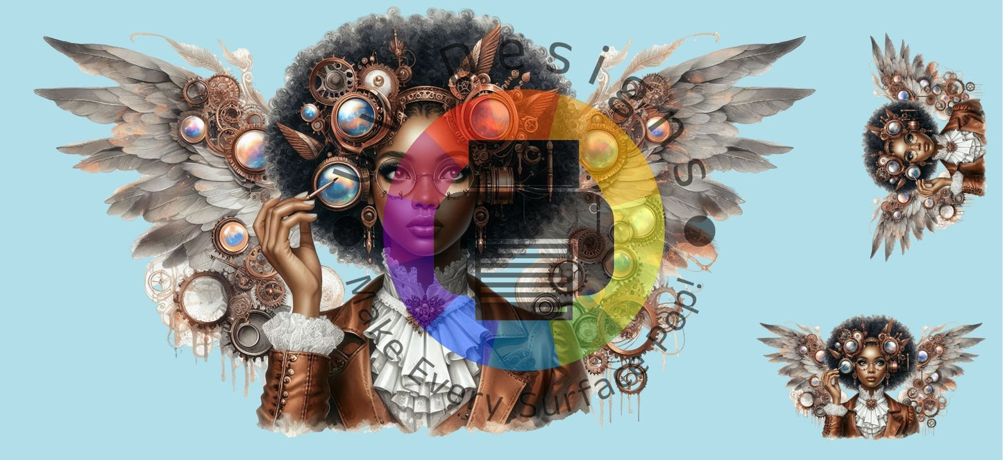 16oz Steampunk Afro vrouw