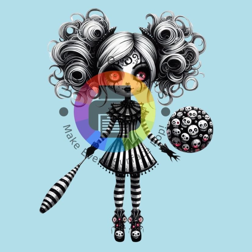 Gothic skull meisje nr 4