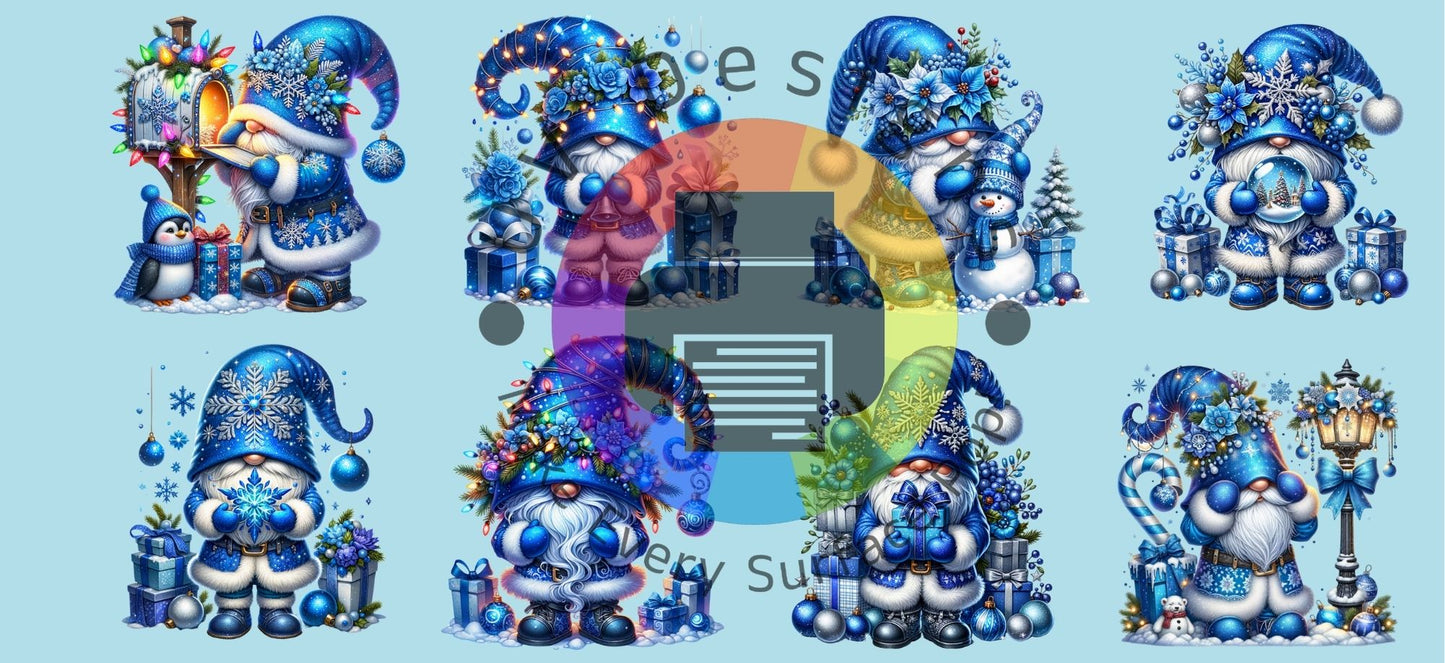 16oz Blauwe kerst kabouters