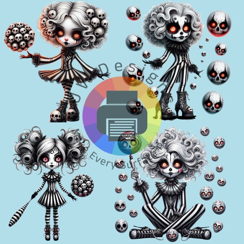 4 Gothic skull meisjes