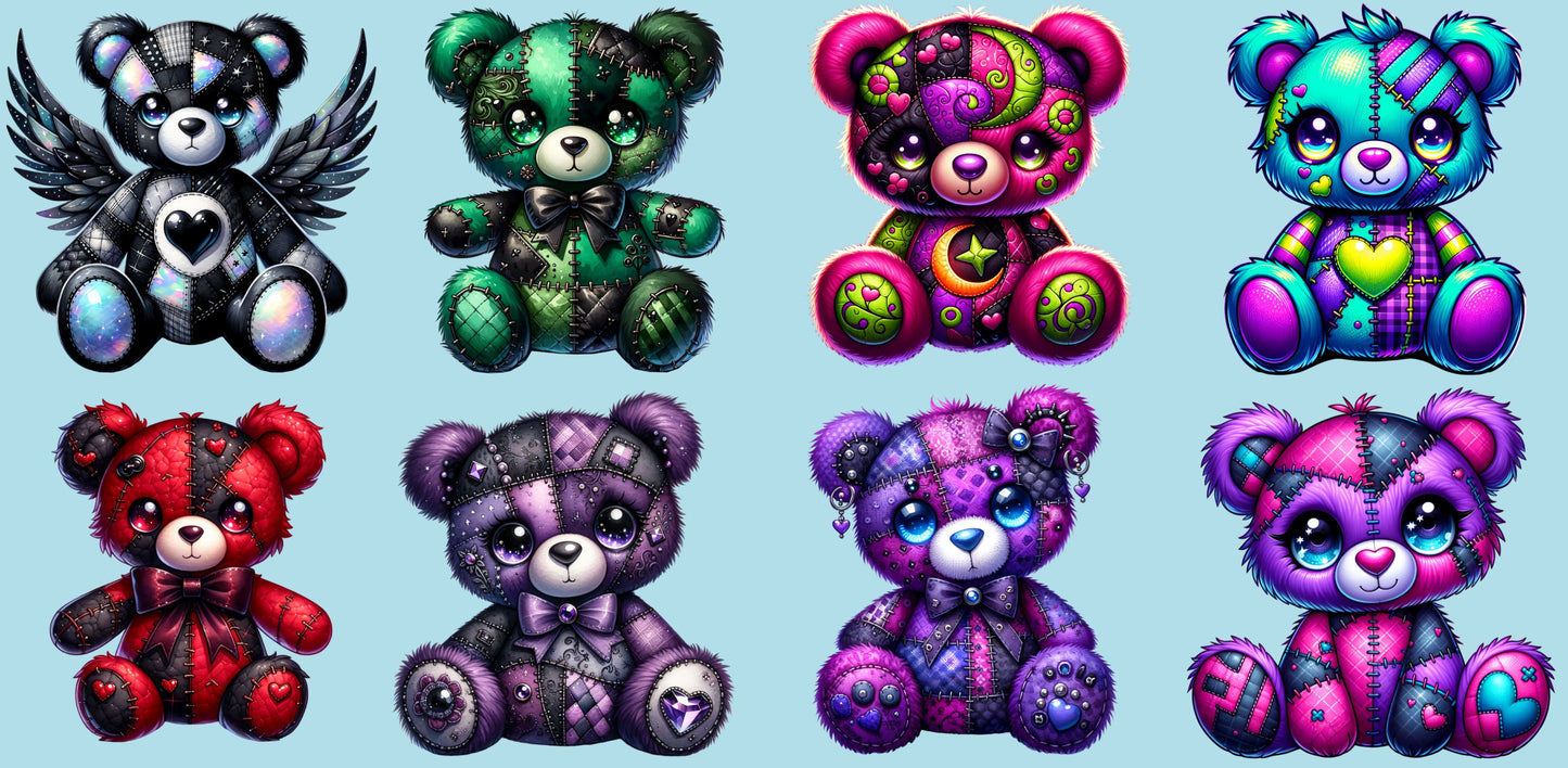 16oz Colored Gothic Bears