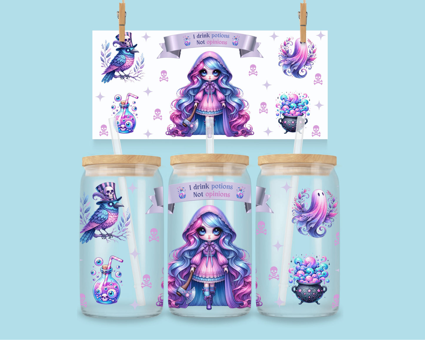 16oz I drink potions, not opinions( ENG & FR )