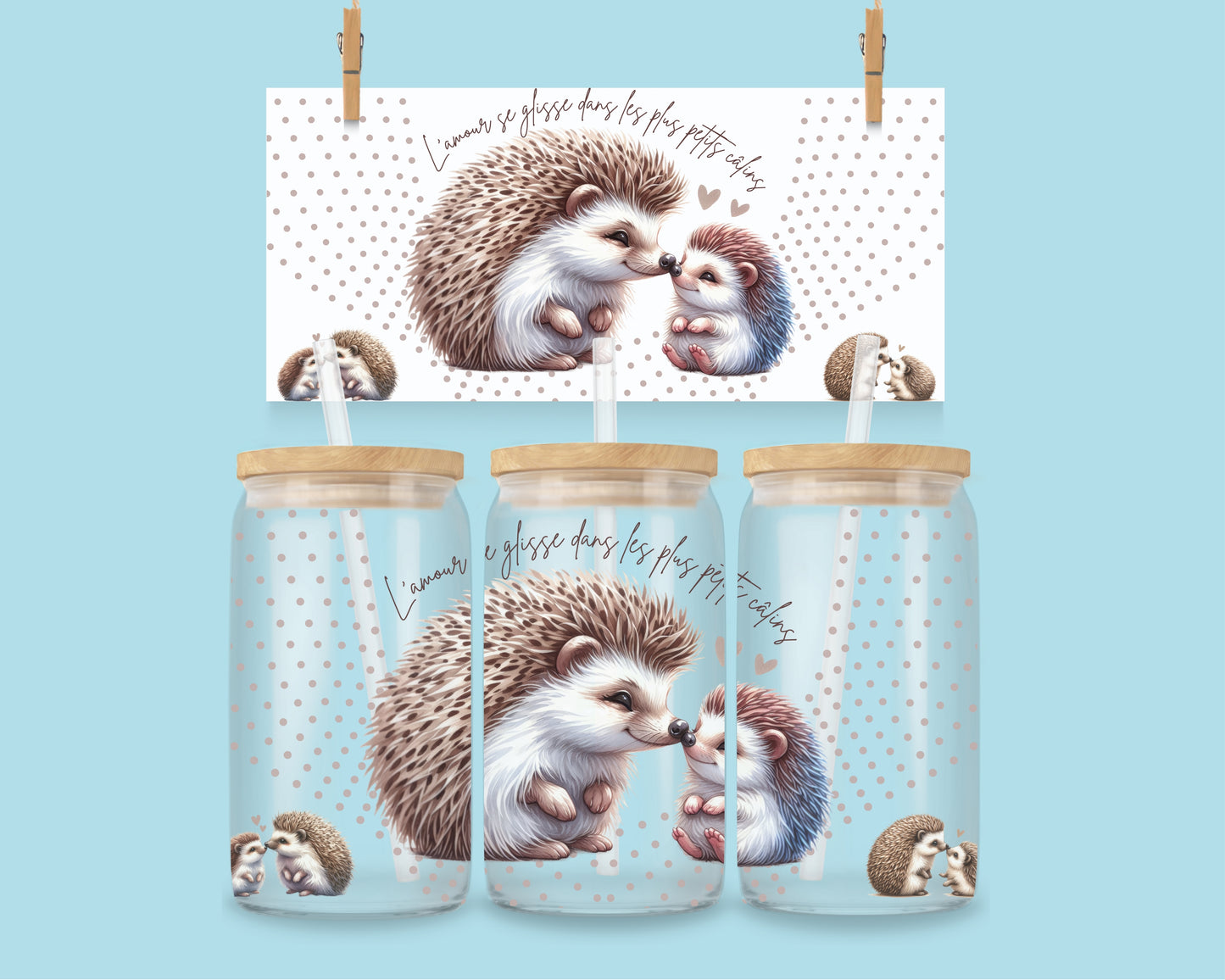 16oz L’amour se glisse dans les plus petits câlins