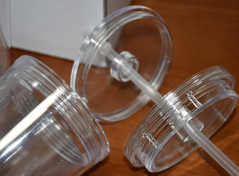 16oz - Double Wall Clear Acrylic Snow Globe Cup