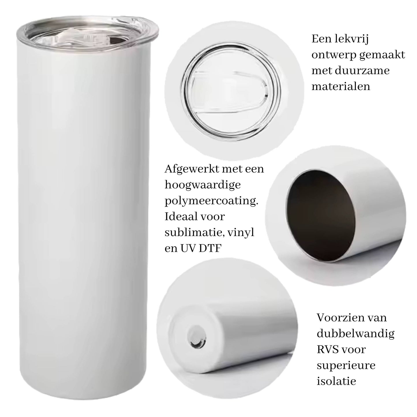 Witte thermobeker 20oz ( 590 ml )