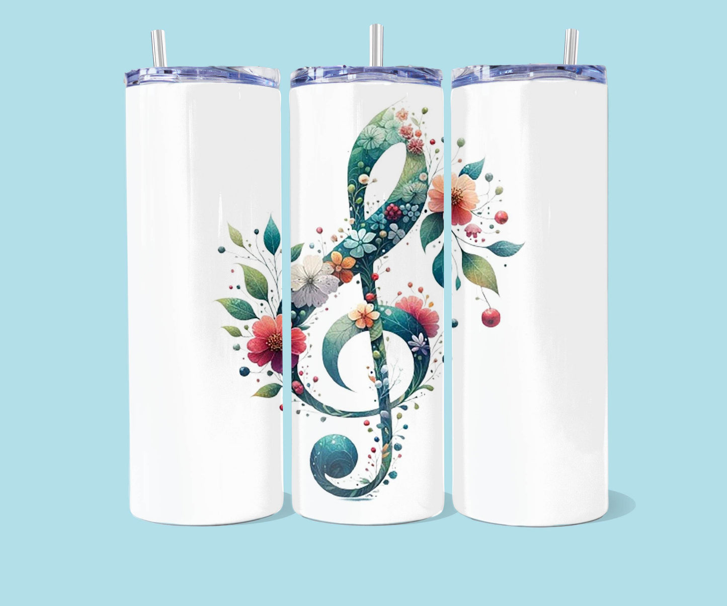 20oz Green Music Clef