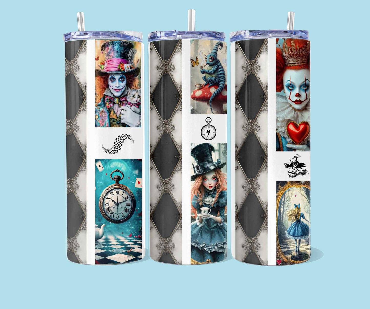 20oz Mixed media - Alice in Wonderland no 2