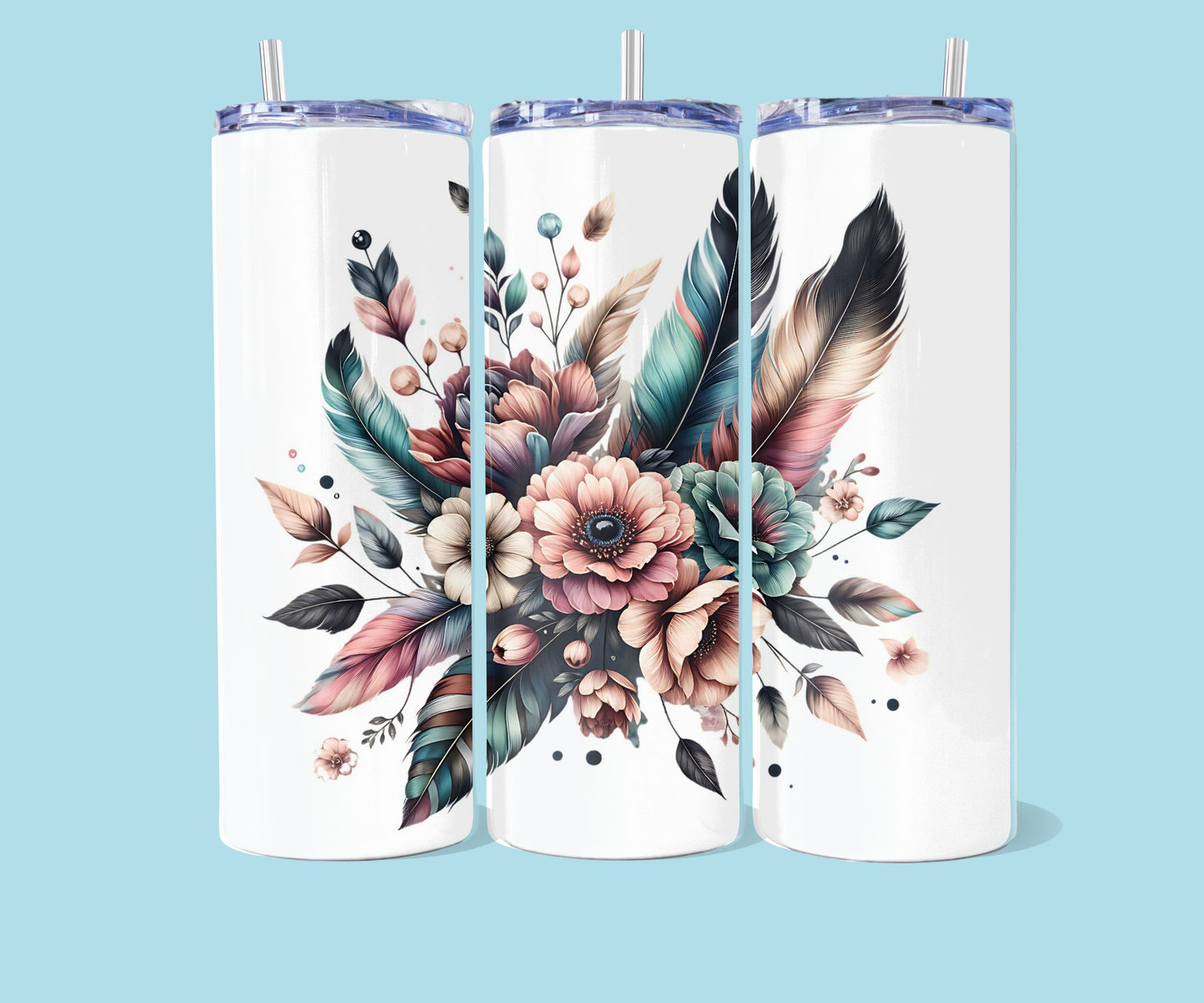 20oz Bloemen en veren nr 2