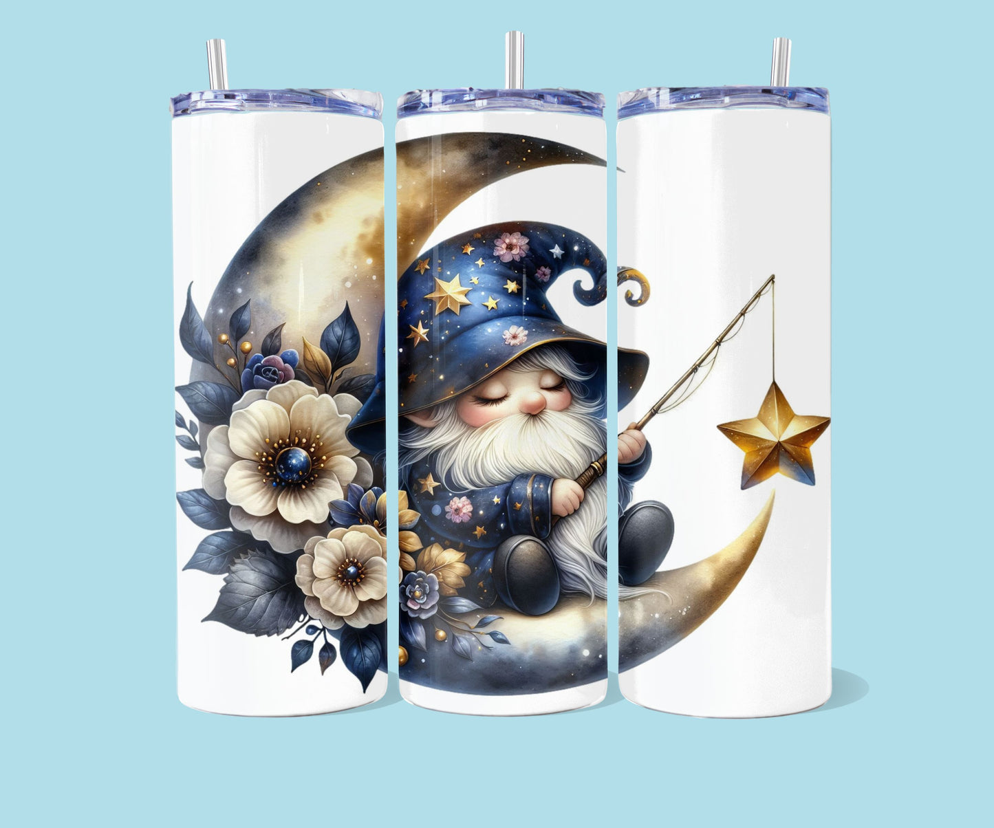 20oz Gnome with star on moon
