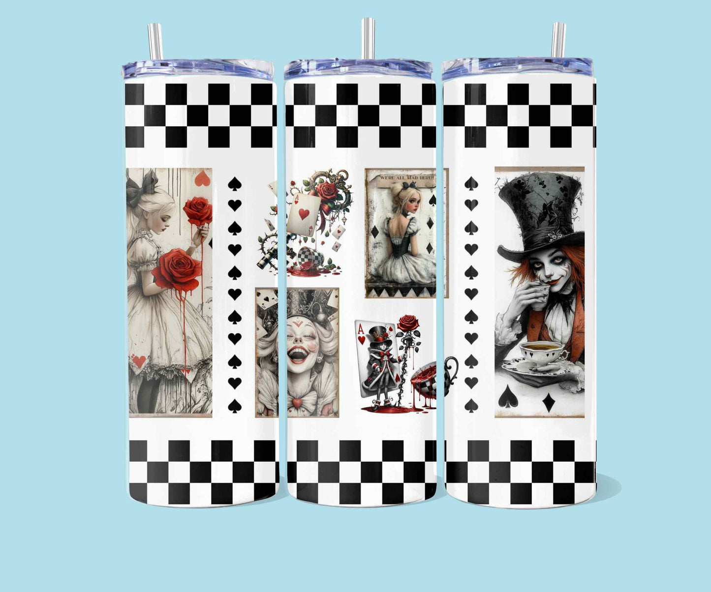 20oz Mixed media - Alice in Wonderland no 3