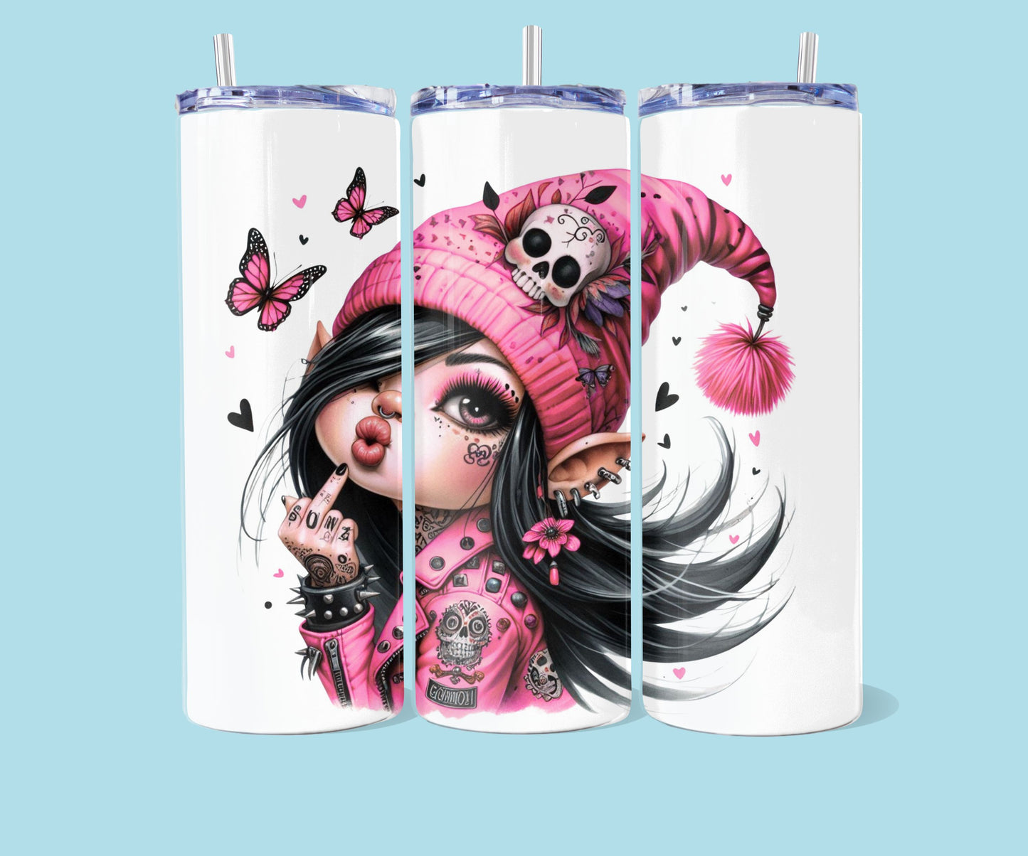 20oz Roze - Fuck you Gnome meisje