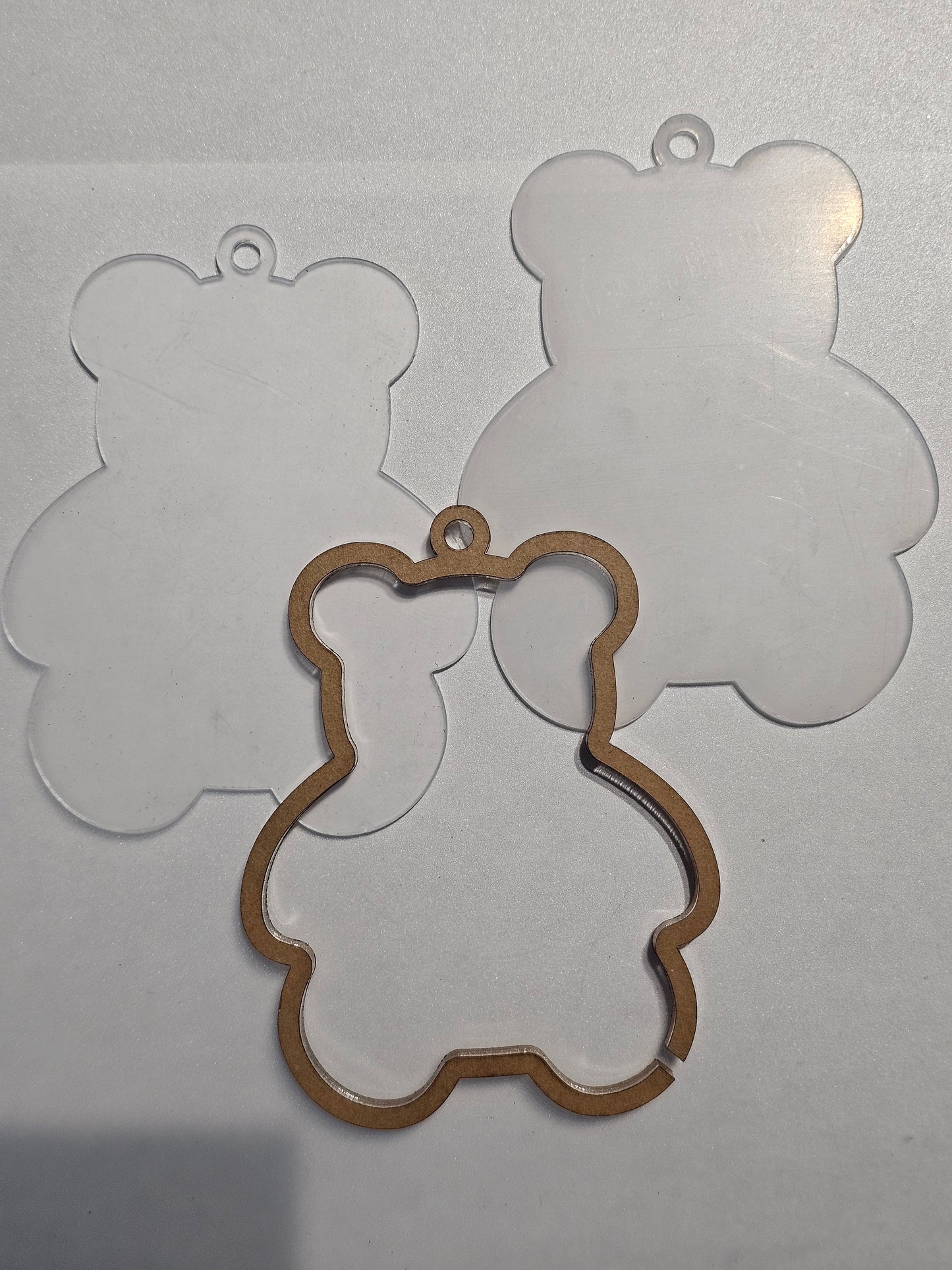 Acryl Teddybeer Snowglobe – DIY Decoratie / Ornament (Blank)