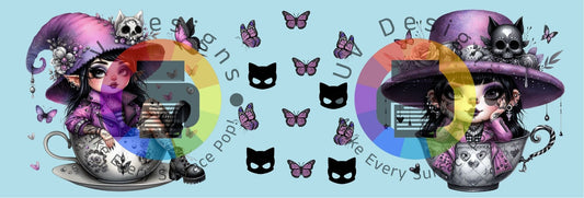 11oz Gothic gnome meisjes in mok - paars