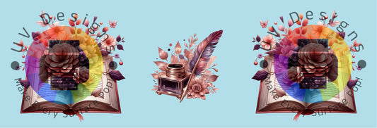 11oz Boeken met bloemen