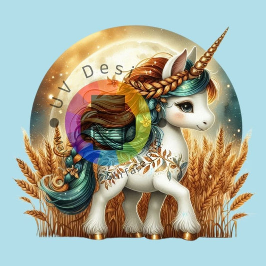 Herfst unicorn met volle maan nr 1