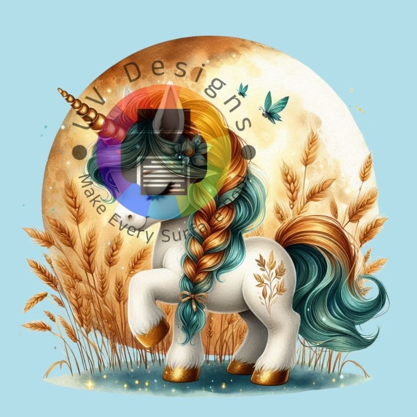 Herfst unicorn met volle maan nr 2