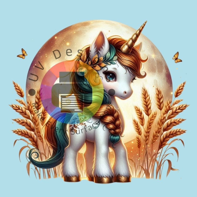 Herfst unicorn met volle maan nr 3