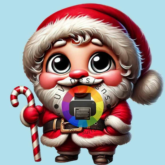 Funny Santa Claus with candy cane no. 2