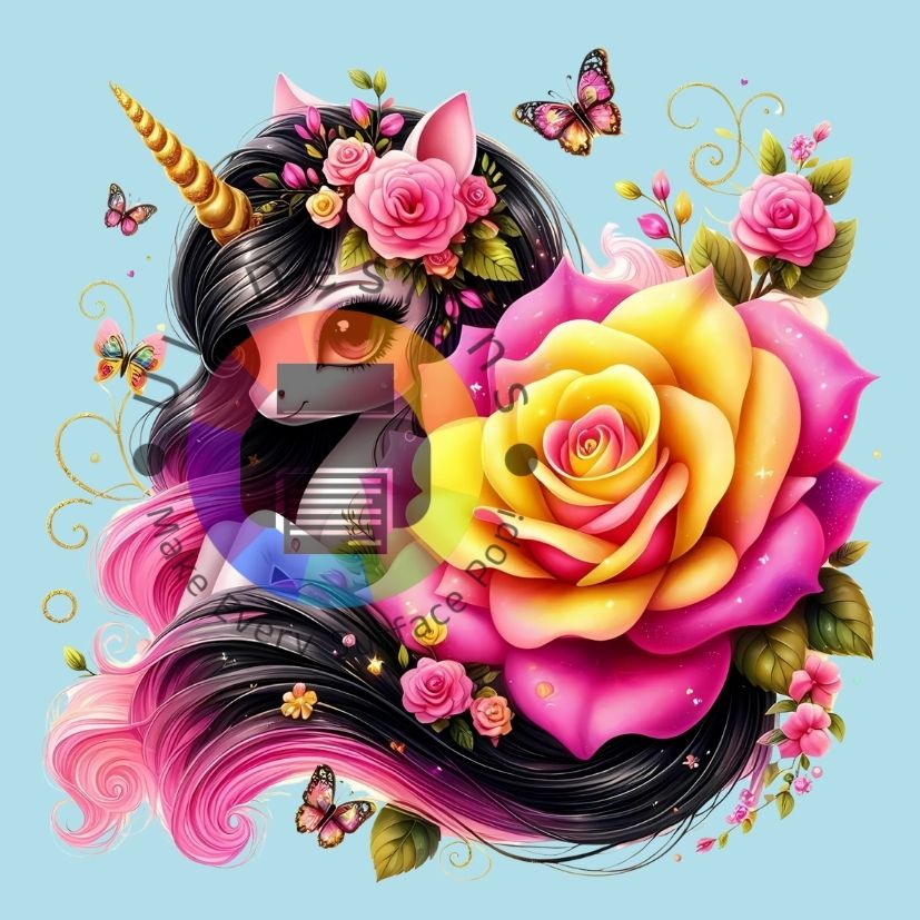 Unicorn roze - gele roos nr 1