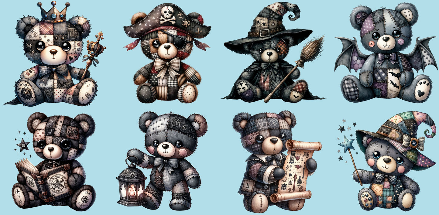 16oz Gothic Teddy Bears