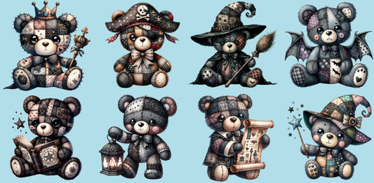 16oz Gothic Teddy Bears