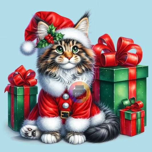 12 cm Christmas kitten no. 8