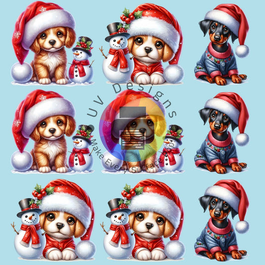 4 cm Kerst puppies nr 1