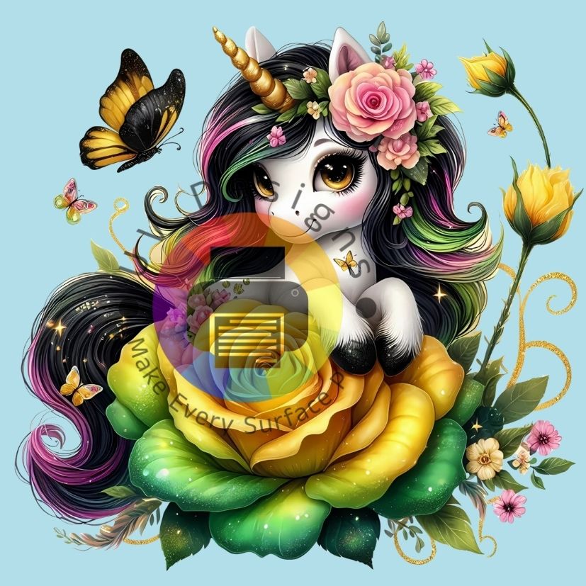 Unicorn  gele - groene roos nr 4