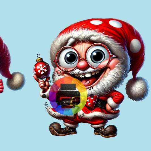 Funny Santa Claus with Christmas ball