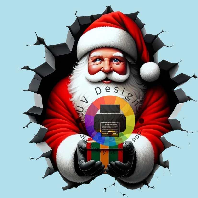 Santa Claus through the wall #1