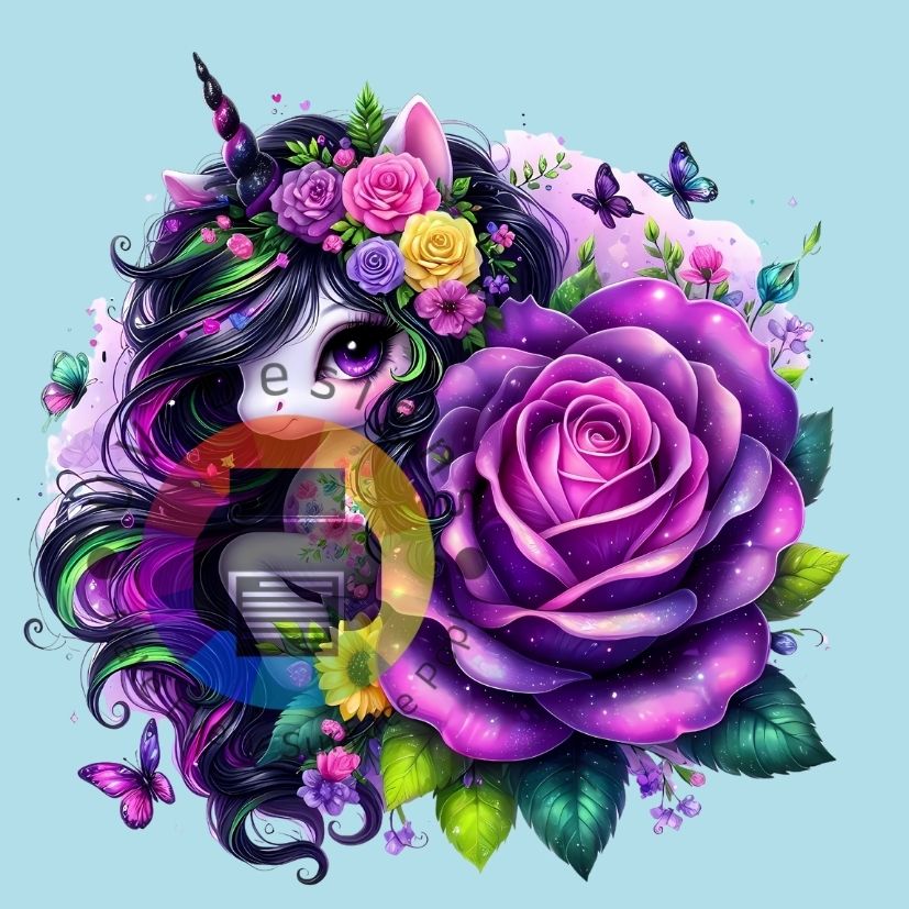 Unicorn  paarse roos nr 1