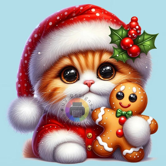 12 cm Christmas kitten no. 9