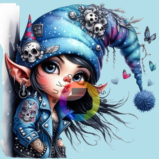 Gothic gnome meisje - Blauw nr 3