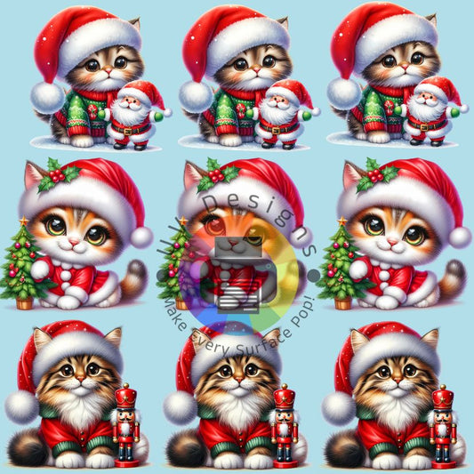 4 cm Kerst kittens nr 2