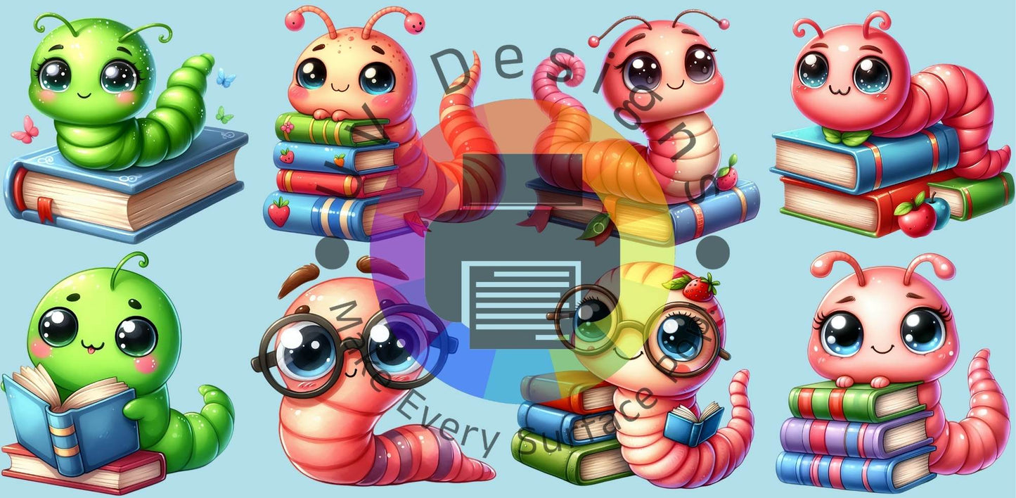 16oz Wormpjes met boeken