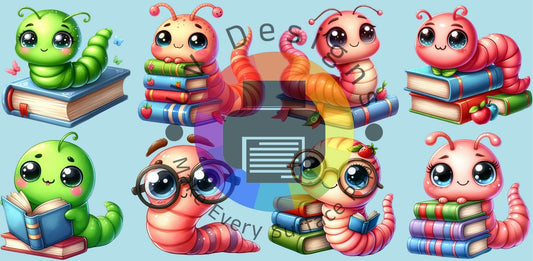 16oz Wormpjes met boeken