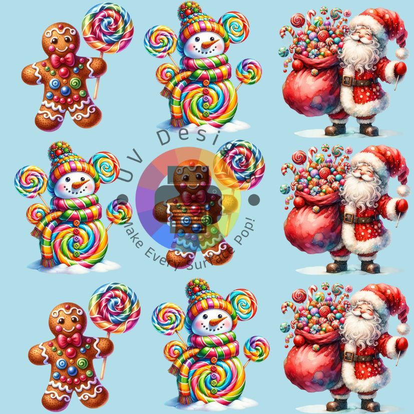 4 cm Gingerbread - sneeuw en kerstman