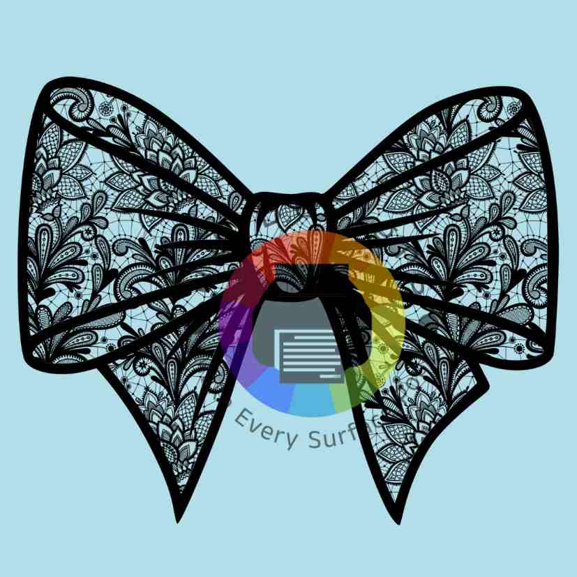 Nœud en dentelle n° 3 (Noir - Blanc - Rose)