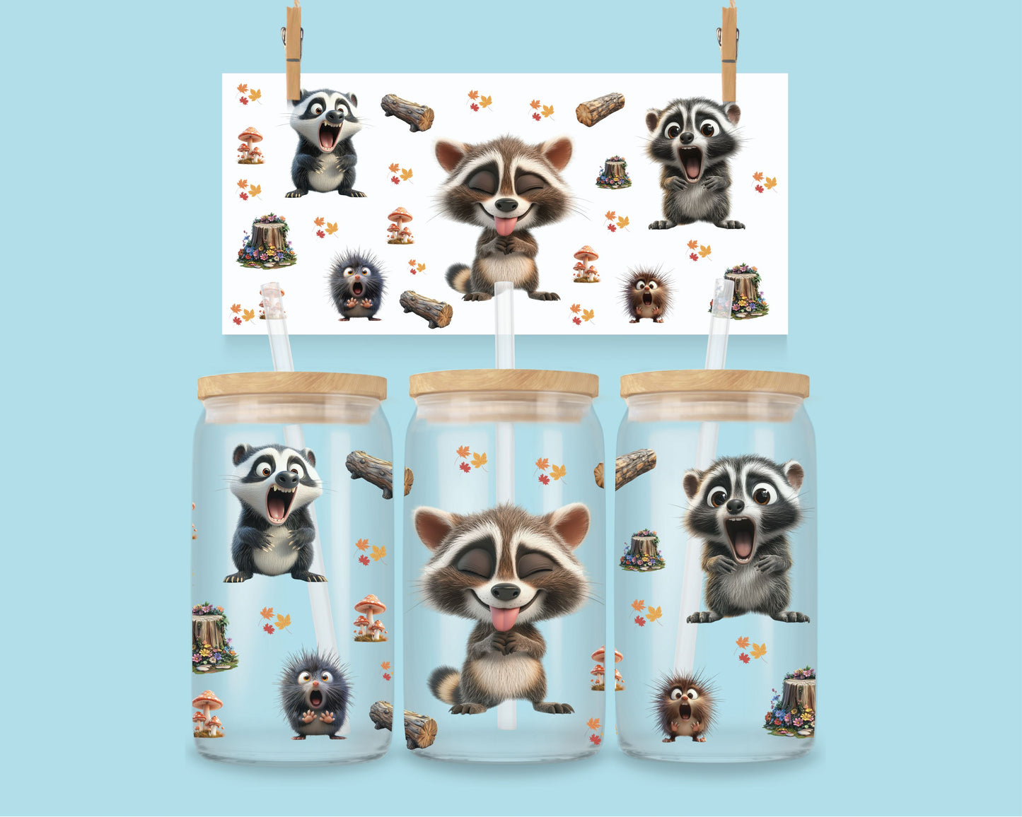 16oz Grappige wasbeertjes