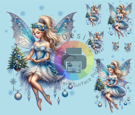 Fée de Noël bleue n° 2, 20 oz