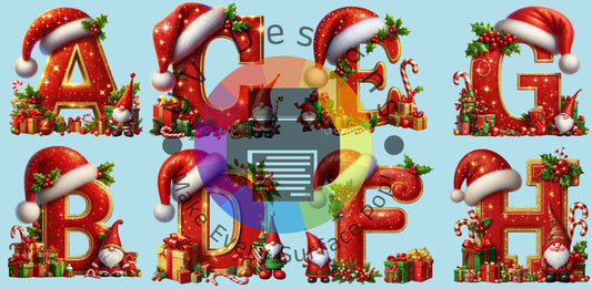 16oz Kerst alphabet 6 cm