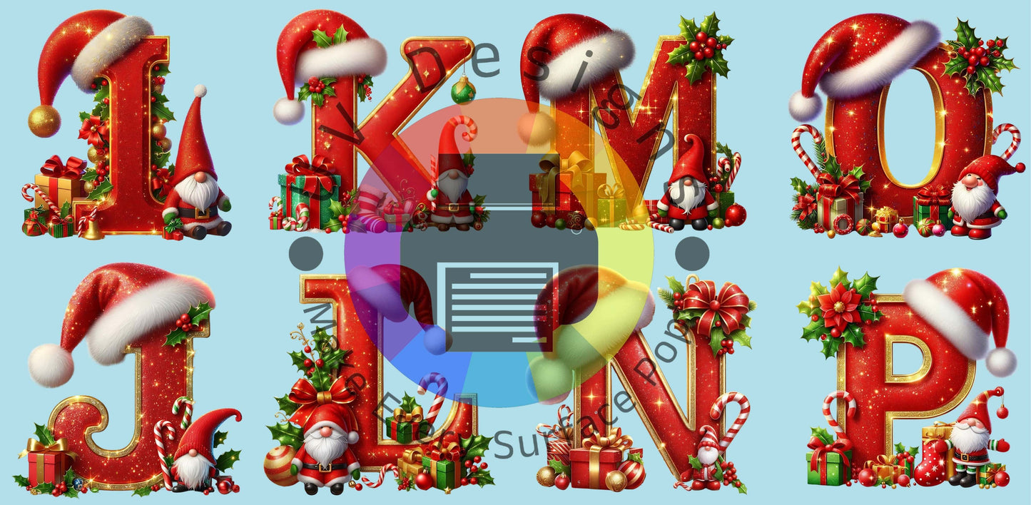 16oz Kerst alphabet 6 cm