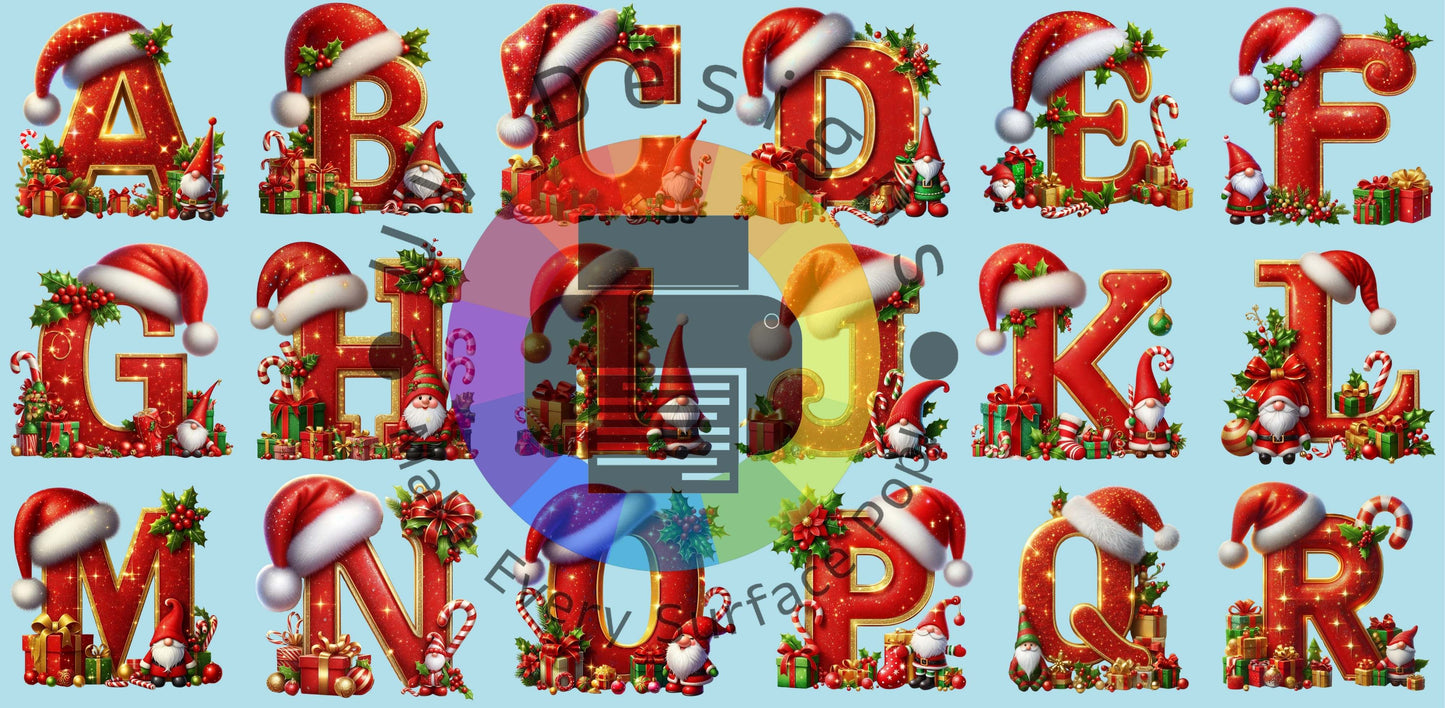 16oz Kerst alphabet 4 cm