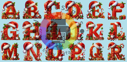 16oz Kerst alphabet 4 cm